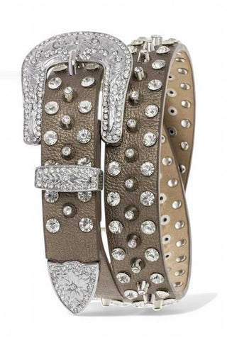 nyfashion101 Stylish Mixed Studs and Crystals Fashion Belt for Trendy Outfits