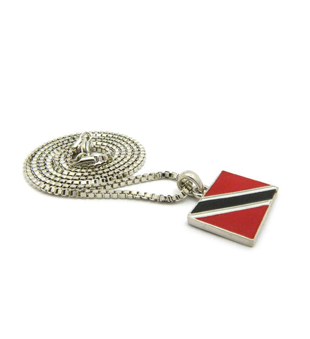 Nyfashion101 Trinidad And Tobago Flag Micro Pendant W/ Chain Necklace