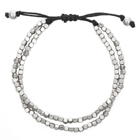 Nyfashion101 Women's 2 Row Simple Bead Macrame Bracelet