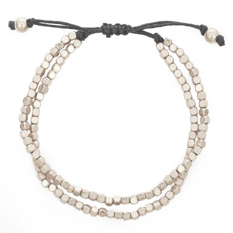 Nyfashion101 Women's 2 Row Simple Bead Macrame Bracelet