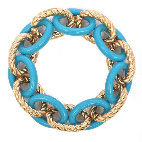 Nyfashion101 Women's Braided And Smooth Link Fashion Stretch Bracelet