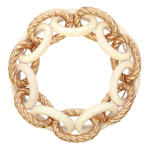 Nyfashion101 Women's Braided And Smooth Link Fashion Stretch Bracelet