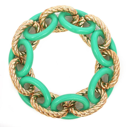 Nyfashion101 Women's Braided And Smooth Link Fashion Stretch Bracelet