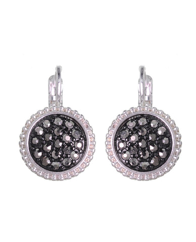 Nyfashion101 Women's Evening Gala Fashion Round Iridescent Stone Clip On Earrings