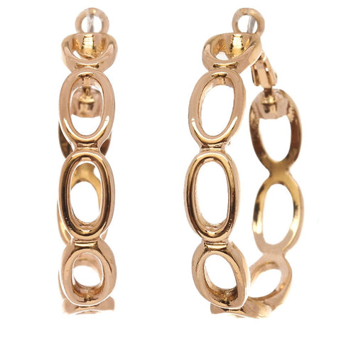 nyfashion101 Women's Open Oval Chain Link 33m Hoop Pierced Earrings nyfashion101 Women's Open Oval Chain Link 33m Hoop Pierced Earrings