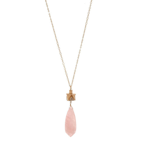 Nyfashion101 Women's Smooth Long Briolette Stone Dangle Pendant With 30" Link Chain Necklace