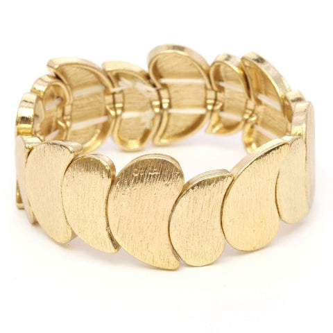 Nyfashion101 Women's Wavy Textured Fashion Stretch Bracelet