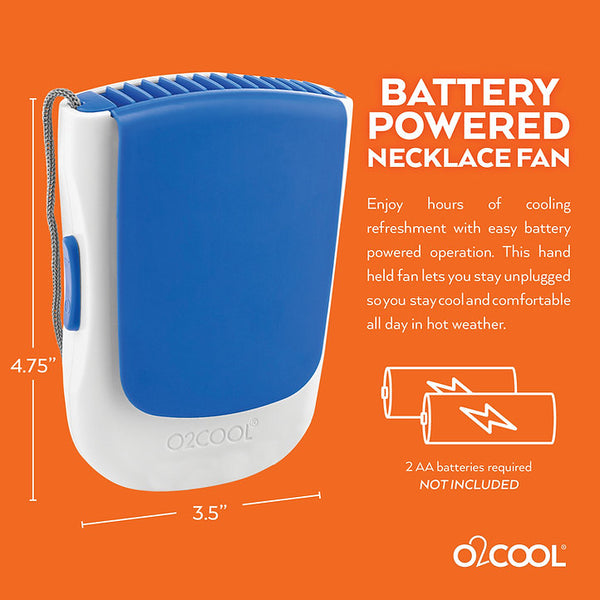 O2cool Necklace Fan With Stand & Clip Assorted 2-Pack