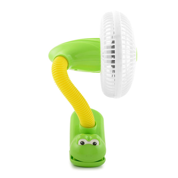 o2cool 4" CLIP FAN GREEN FROG