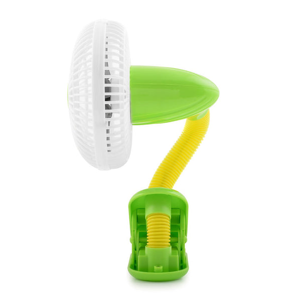 o2cool 4" CLIP FAN GREEN FROG