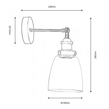 Oaks Lighting Aken Wall Light