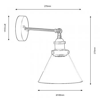 Oaks Lighting Aken Wall Light