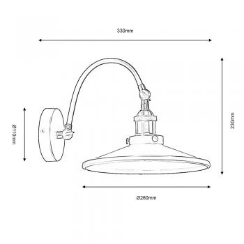 Oaks Lighting Aken Wall Light