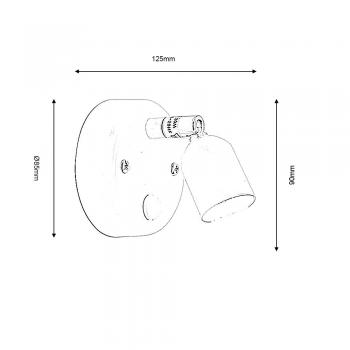 Oaks Lighting Bas Single Switched
