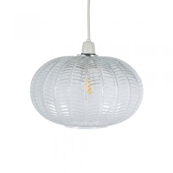 Oaks Lighting Riverwood Ribbed Glass Non Electric