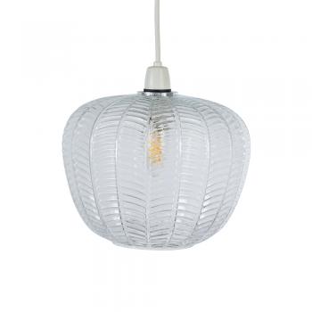 Oaks Lighting Riverwood Ribbed Glass Non Electric