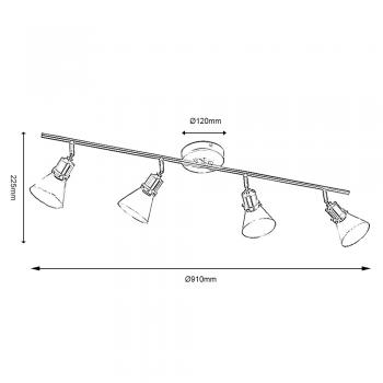 Oaks Lighting Torne 4 Bar Spot Light