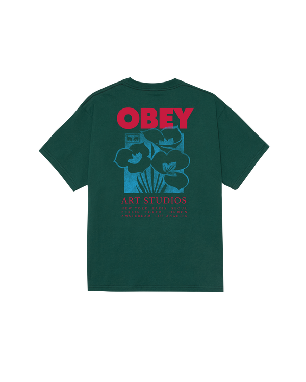obey ART STUDIO FLOWERS CLASSIC T-SHIRT