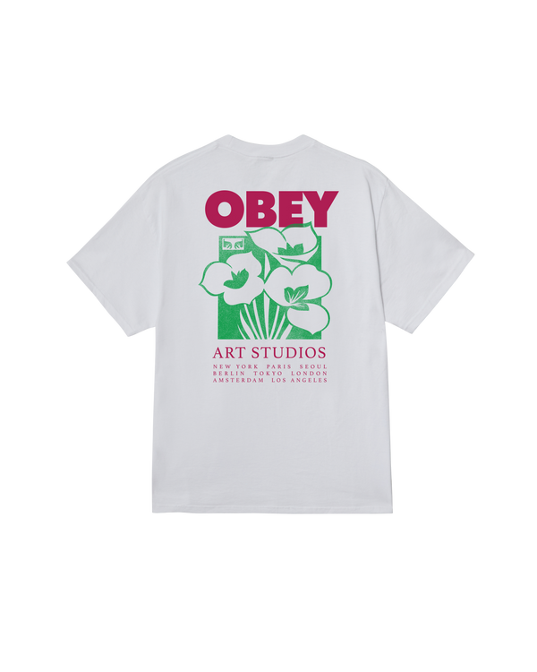 obey ART STUDIO FLOWERS CLASSIC T-SHIRT