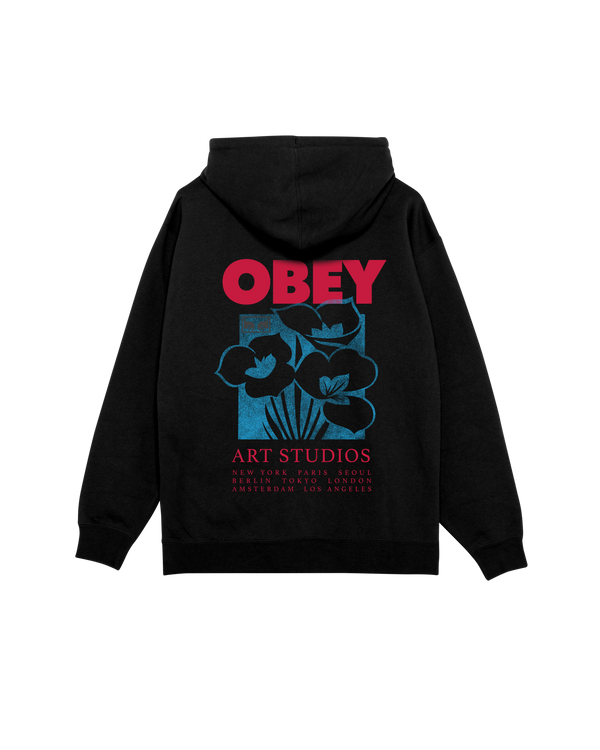 obey ART STUDIO FLOWERS PREMIUM PULLOVER