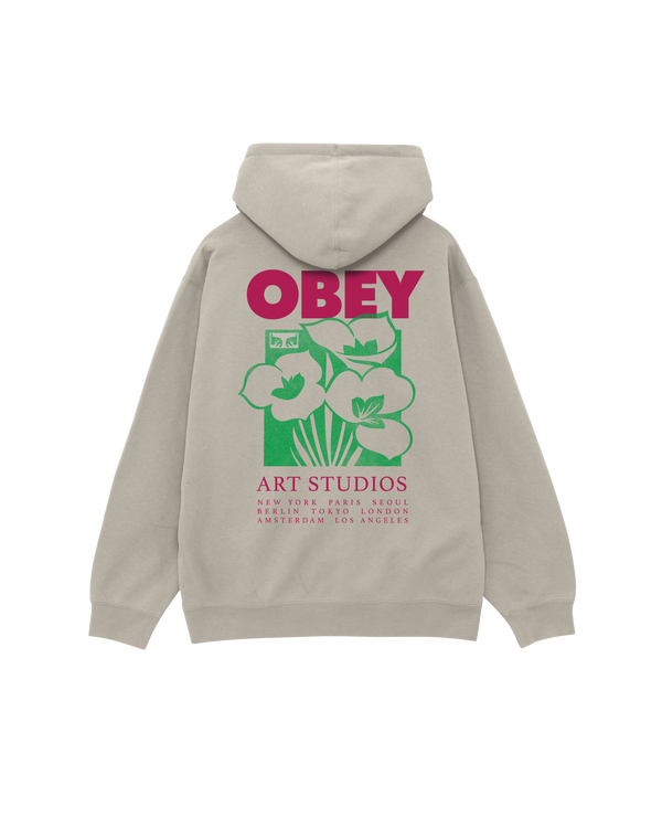 obey ART STUDIO FLOWERS PREMIUM PULLOVER