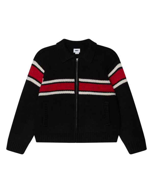 obey BERNARD ZIP UP SWEATER
