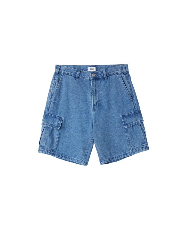 obey BIGWIG BAGGY DENIM CARGO SHORT