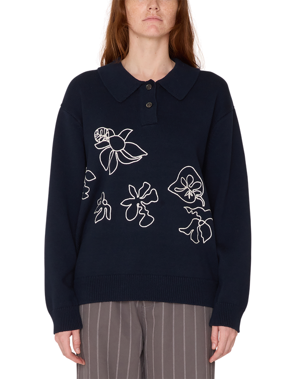 obey BLOOM POLO SWEATER