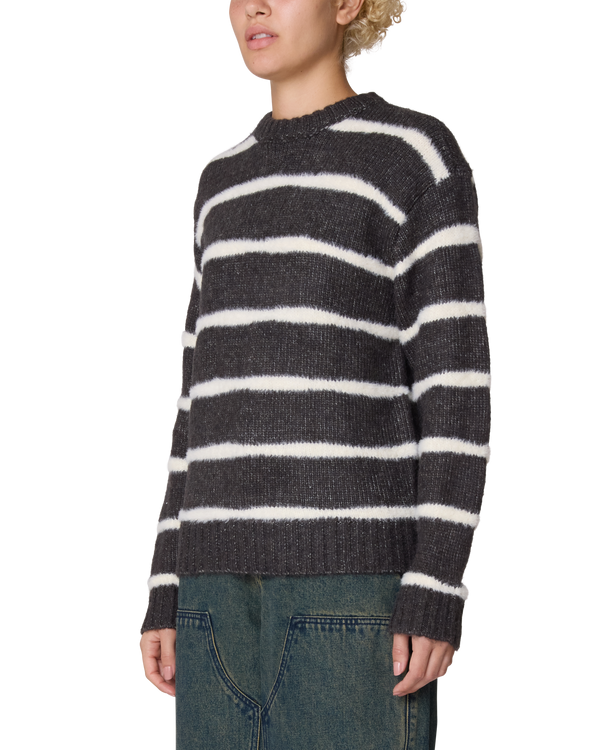 Obey CASEY STRIPE CREW SWEATER