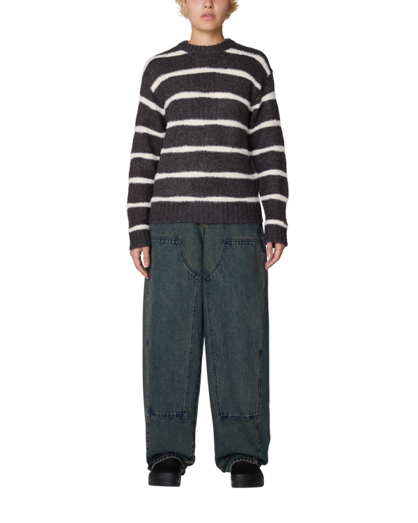 Obey CASEY STRIPE CREW SWEATER