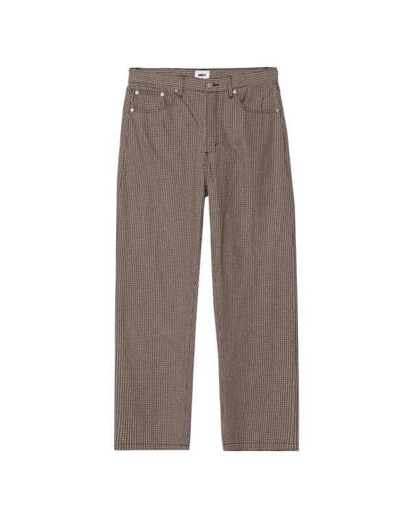 obey CLASSIC BAGGY PLAID DENIM