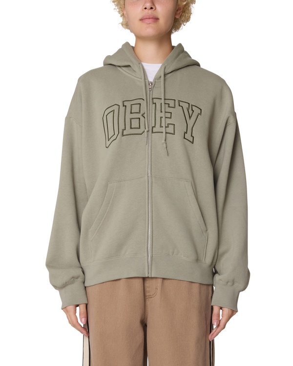 obey COLLEGIATE BAGGY ZIP HOOD