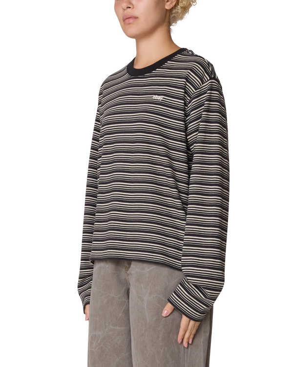Obey DOROTHY STRIPE LS TOP