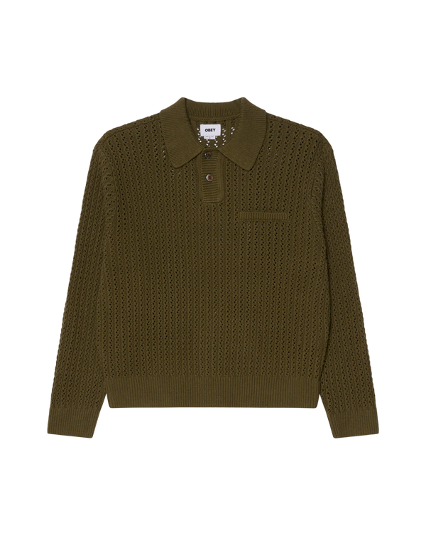 obey DUANE POLO SWEATER