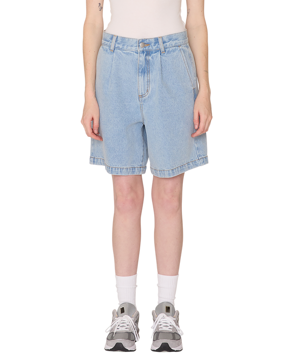 obey ELI II DENIM PLEATED SHORT