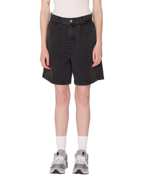 obey ELI II DENIM PLEATED SHORT