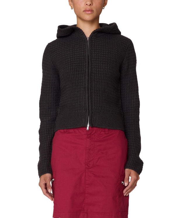 obey GLENDA HOOD ZIP SWEATER