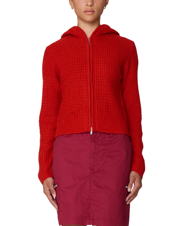 obey GLENDA HOOD ZIP SWEATER