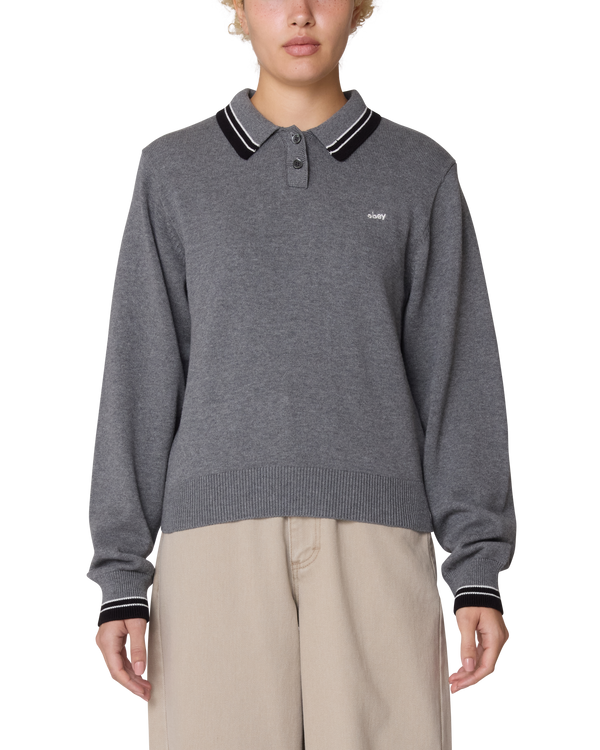 obey GOALIE POLO SWEATER
