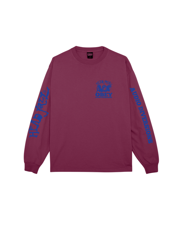 Obey HEAD JAZZ II PIGMENT LS T-SHIRT