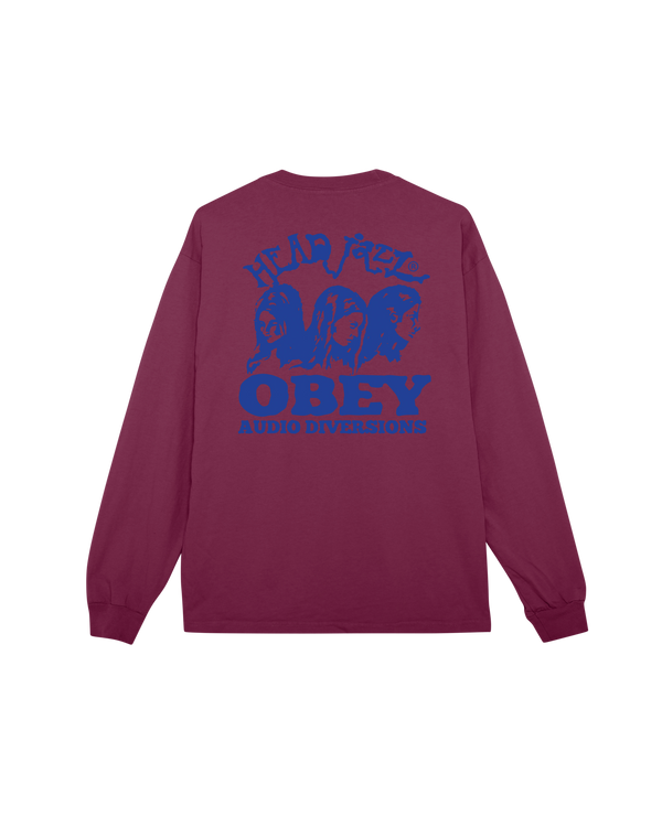 obey HEAD JAZZ II PIGMENT LS T-SHIRT