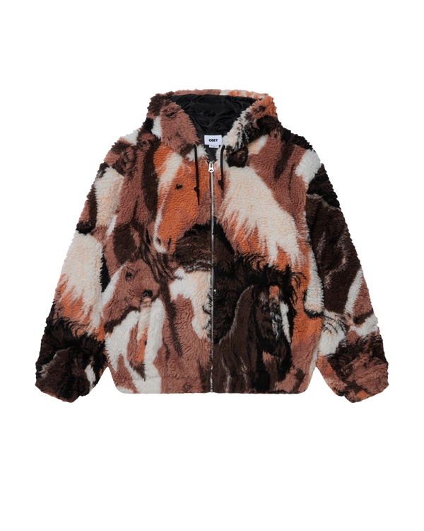 obey HORSES SHERPA JACKET