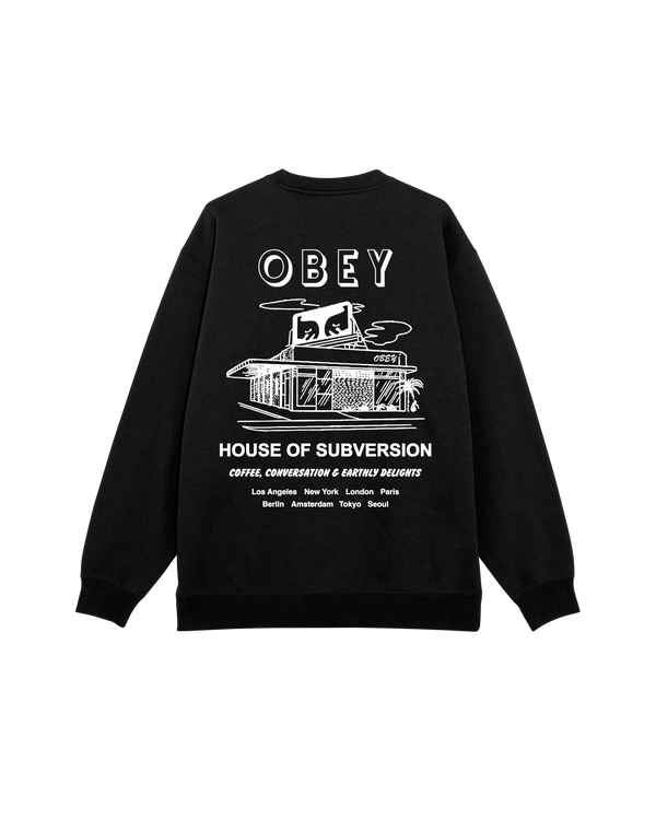 obey HOUSE OF SUBVERSION PREMIUM CREWNECK
