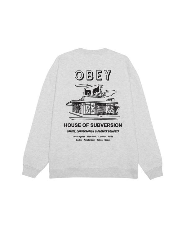 obey HOUSE OF SUBVERSION PREMIUM CREWNECK