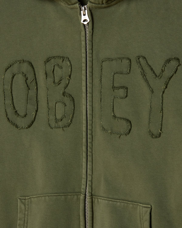 Obey HYBRID FADED ZIP HOOD