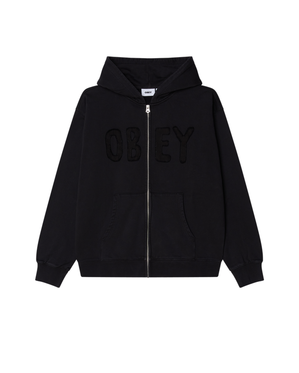 obey HYBRID FADED ZIP HOOD