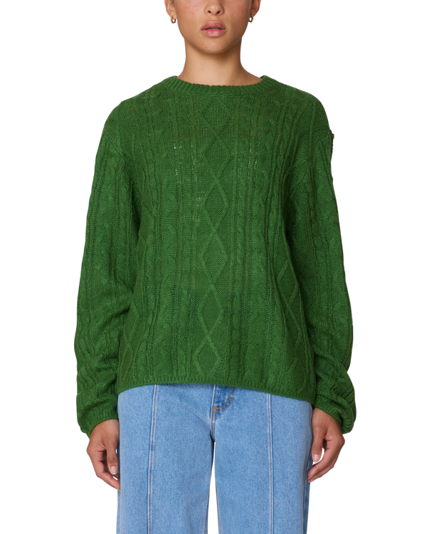 obey ISABELLA LOOSE CABLE SWEATER