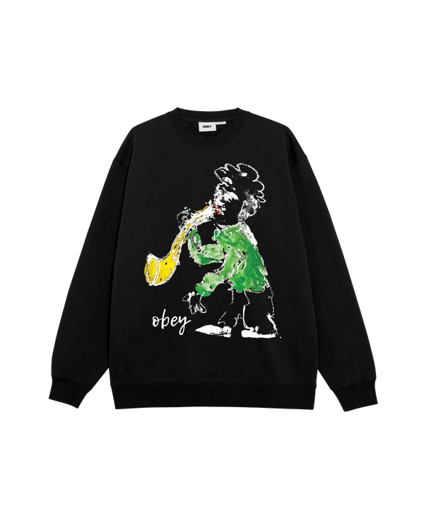 obey JAZZ PLAYER PREMIUM CREWNECK