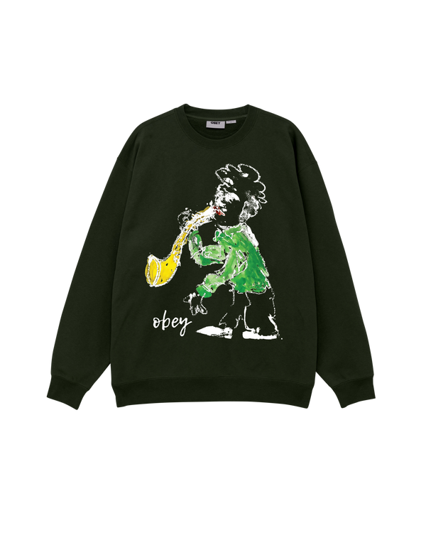 obey JAZZ PLAYER PREMIUM CREWNECK
