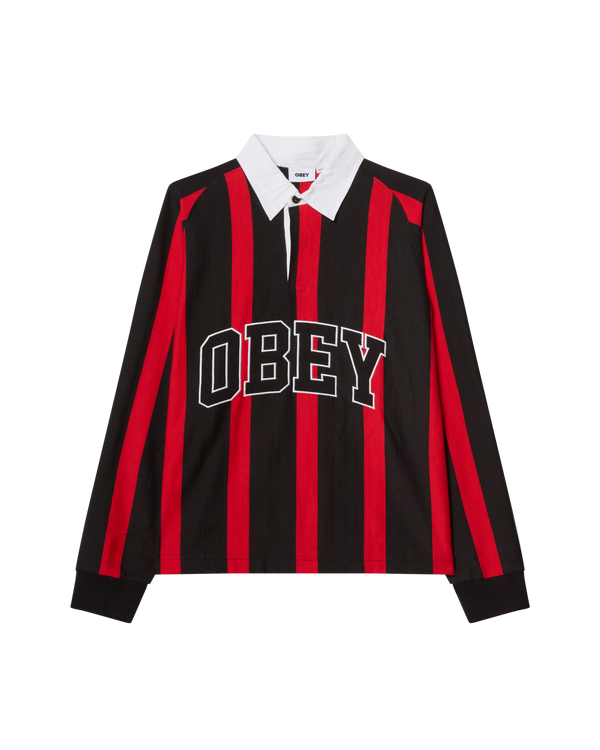 obey LANDON LS STRIPE POLO
